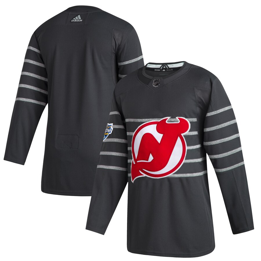 Men New Jersey Devils Adidas Gray 2020 NHL All Star Game Authentic Jersey